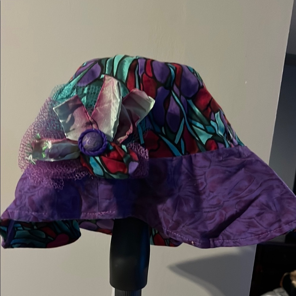 Colorful Women's Hat with Floral Design